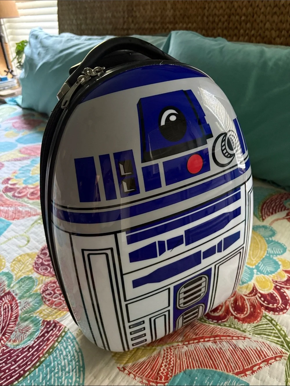 Star Wars themed R2-D2 Hard Shell Backpack - Blue, White, Red, Black